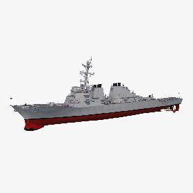 Arleigh Burke Destroyer Mahan DDG-72 3D model